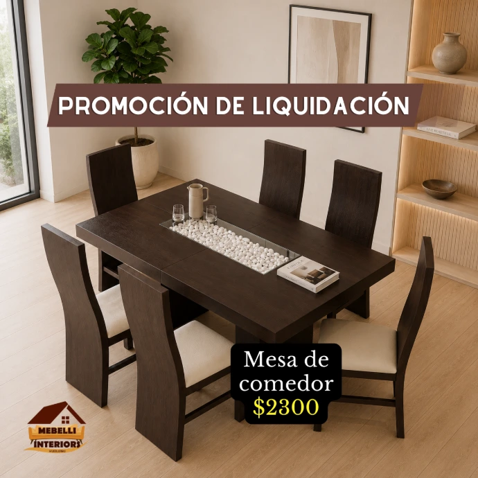 MESA DE COMEDOR MINIMALISTA RECTANGULAR